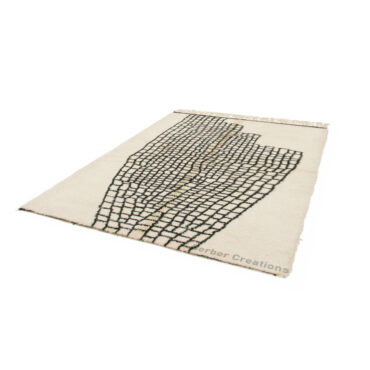 Moroccan Beni Ourain Rug Black And White – MBR0014