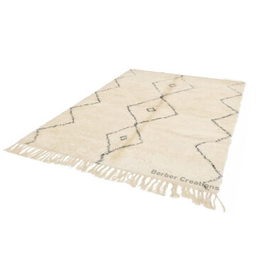 Moroccan Beni Rug Black and White – MBR0015