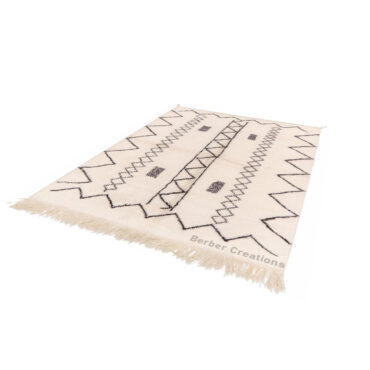 Moroccan Beni Rug Black and White – MBR0017