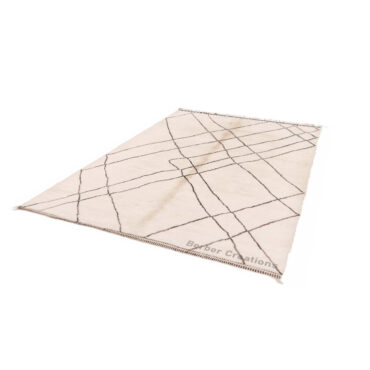 Moroccan Beni Rug Black and White – MBR0022