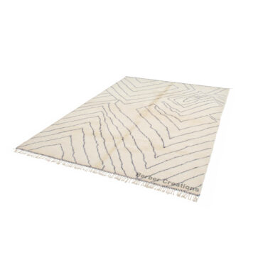 Moroccan Beni Rug Black and White – MBR0023