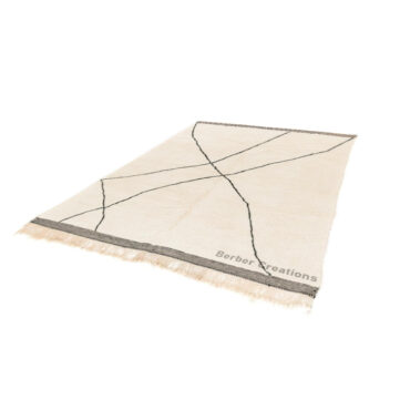 Moroccan Beni Rug Black and White – MBR0026