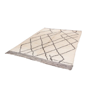 Moroccan Beni Rug Black and White – MBR0027