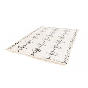 Moroccan Beni Rug Black and White – MBR0034