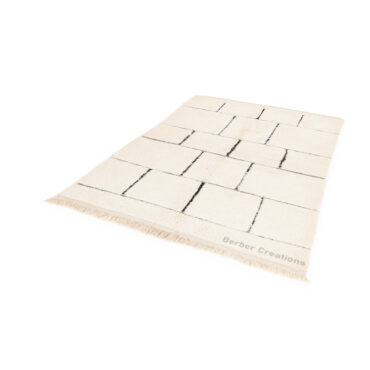 Moroccan Beni Rug Black and White – MBR0035