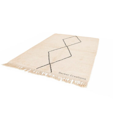 Moroccan Beni Rug Black and White – MBR0036