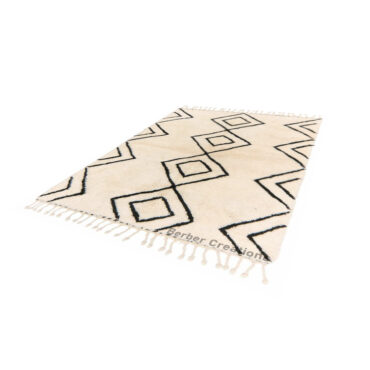 Moroccan Beni Ourain Rug Black And White – MBR0042
