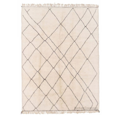 Moroccan Beni Rug Black and White – MB0113