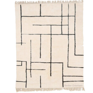 Moroccan Beni Ourain Rug Black and White – MBR0002
