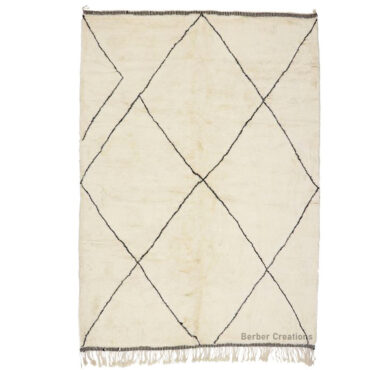 Moroccan Beni Ourain Rug Black and White – MBR0004