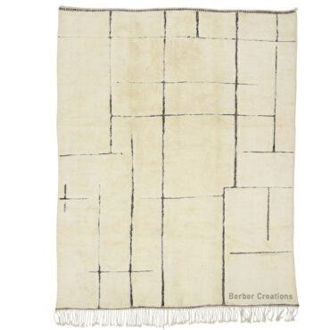 Moroccan Beni Ourain Rug Black And White – MBR0005