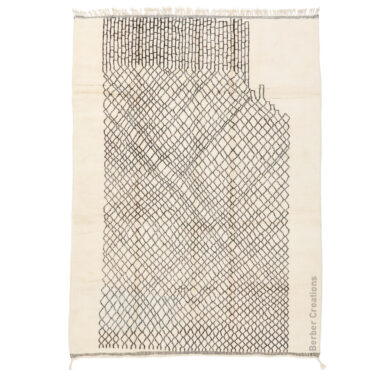 Moroccan Beni Ourain Rug Black And White – MBR0009