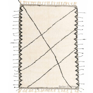 Moroccan Beni Ourain Rug Black And White – MBR0011