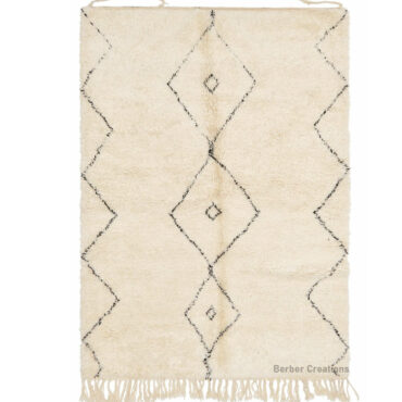 Moroccan Beni Rug Black and White – MBR0015