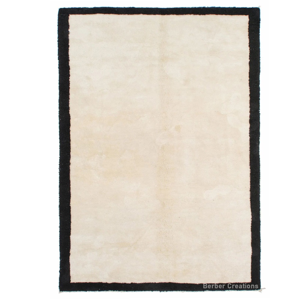 moroccan beni ourain rug black and white