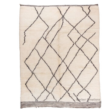 Moroccan Beni Rug Black and White – MBR0027