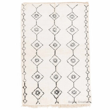 Moroccan Beni Rug Black and White – MBR0034