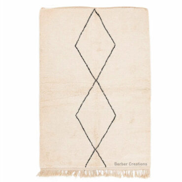 Moroccan Beni Rug Black and White – MBR0036