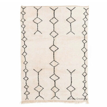 Moroccan Beni Rug Black and White – MBR0037