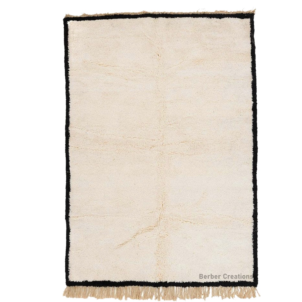 moroccan beni ourain rug black and white