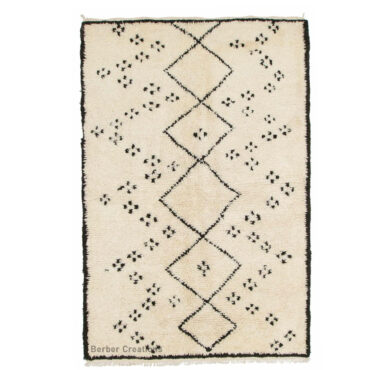 Moroccan Beni Rug Black and White – MBR0039