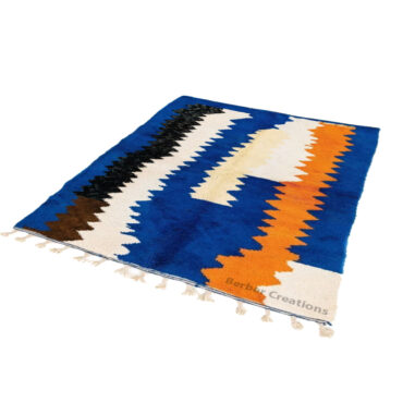 Moroccan Beni Rug Blue and Orange – MB0124