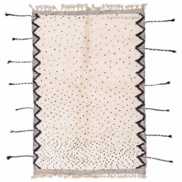 Moroccan Beni Rug Black and White – MBR0102