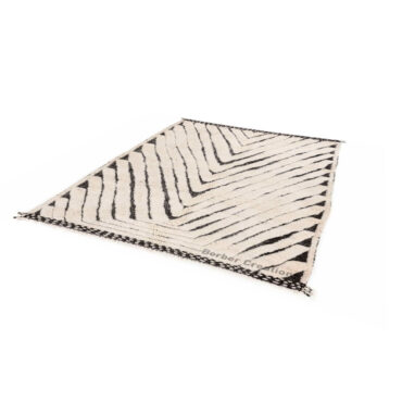 Moroccan Beni Ourain Rug Black and White – MBR0041