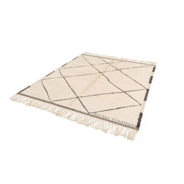 Moroccan Beni Ourain Rug Black and White – MBR0042