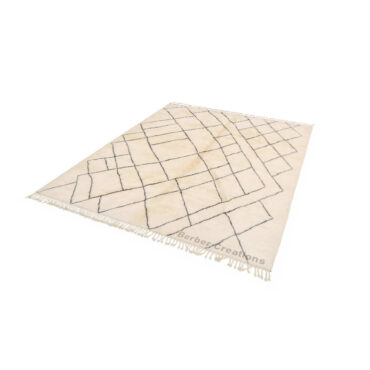 Moroccan Beni Ourain Rug Black and White – MBR0043