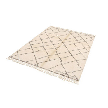 Moroccan Beni Ourain Rug Black and White – MBR0045