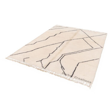 Moroccan Rug Black and White – MBR0051