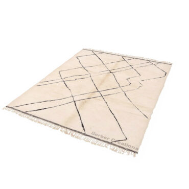 Moroccan Beni Ourain Wool Rug Black and White – MBR0053