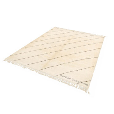 Striped Moroccan Beni Rug Black and White – MBR0054