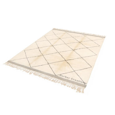 Moroccan Beni Rug Black and White – MBR0056