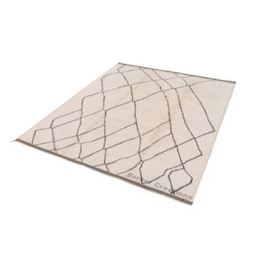 Moroccan Beni Rug Black and White – MBR0057