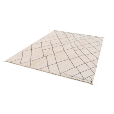 Moroccan Beni Rug Black and White – MBR0058