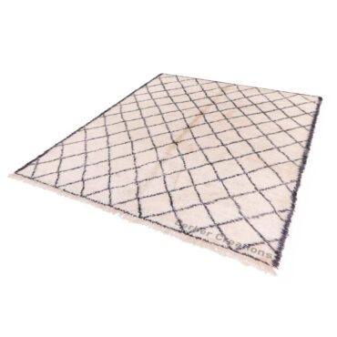 Moroccan Rug Black and White – MBR0065