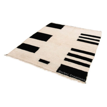 Moroccan Beni Rug Black and White – MBR0066