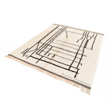 Moroccan Rug Black and White – MBR0070