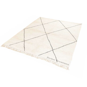 Moroccan Beni Ourain Rug Black and White – MBR0072