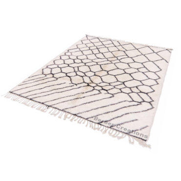 Moroccan Beni Rug Black and White – MBR0078.