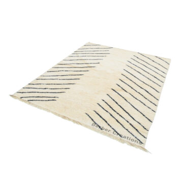 Moroccan Beni Rug Black and White – MBR0079