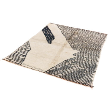 Moroccan Beni Rug Black and White – MB0119