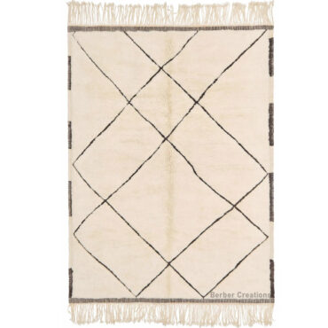 Moroccan Beni Ourain Rug Black and White – MBR0042