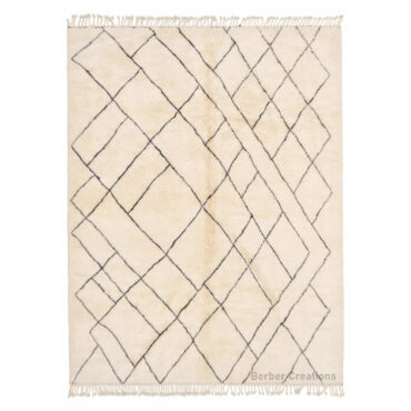 Moroccan Beni Ourain Rug Black and White – MBR0043