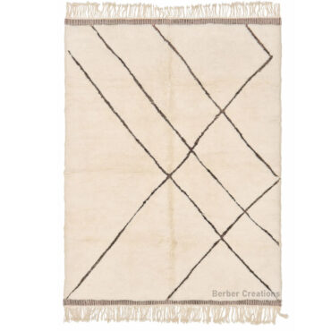 Moroccan Rug Black and White – MBR0048