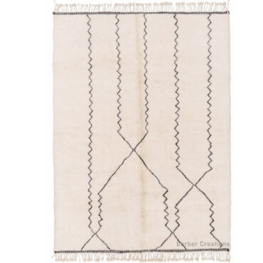 Moroccan Rug Black and White – MBR0050