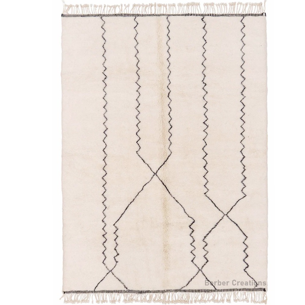 moroccan beni ourain wool rug