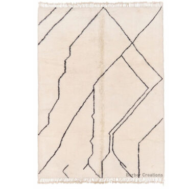 Moroccan Rug Black and White – MBR0051